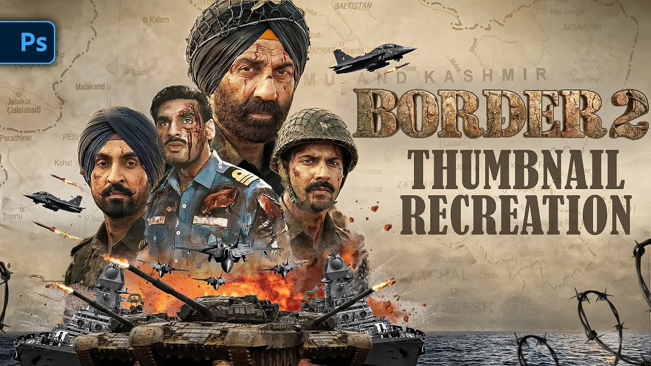 I Recreated the Border 2 Movie Trailer Thumbnail in Photoshop 😱 (Unreal Result)