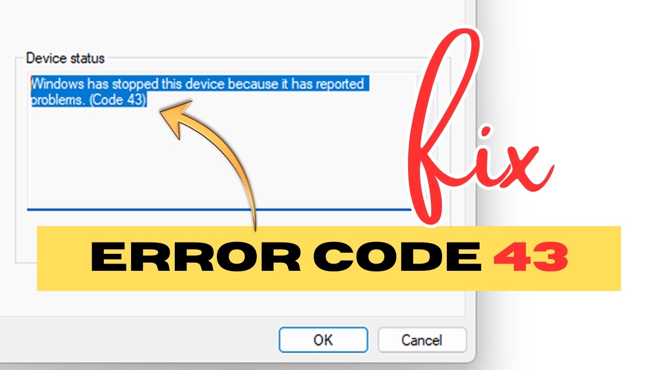 Windows Has Stopped This Device Because It Has Reported Problems Code ...
