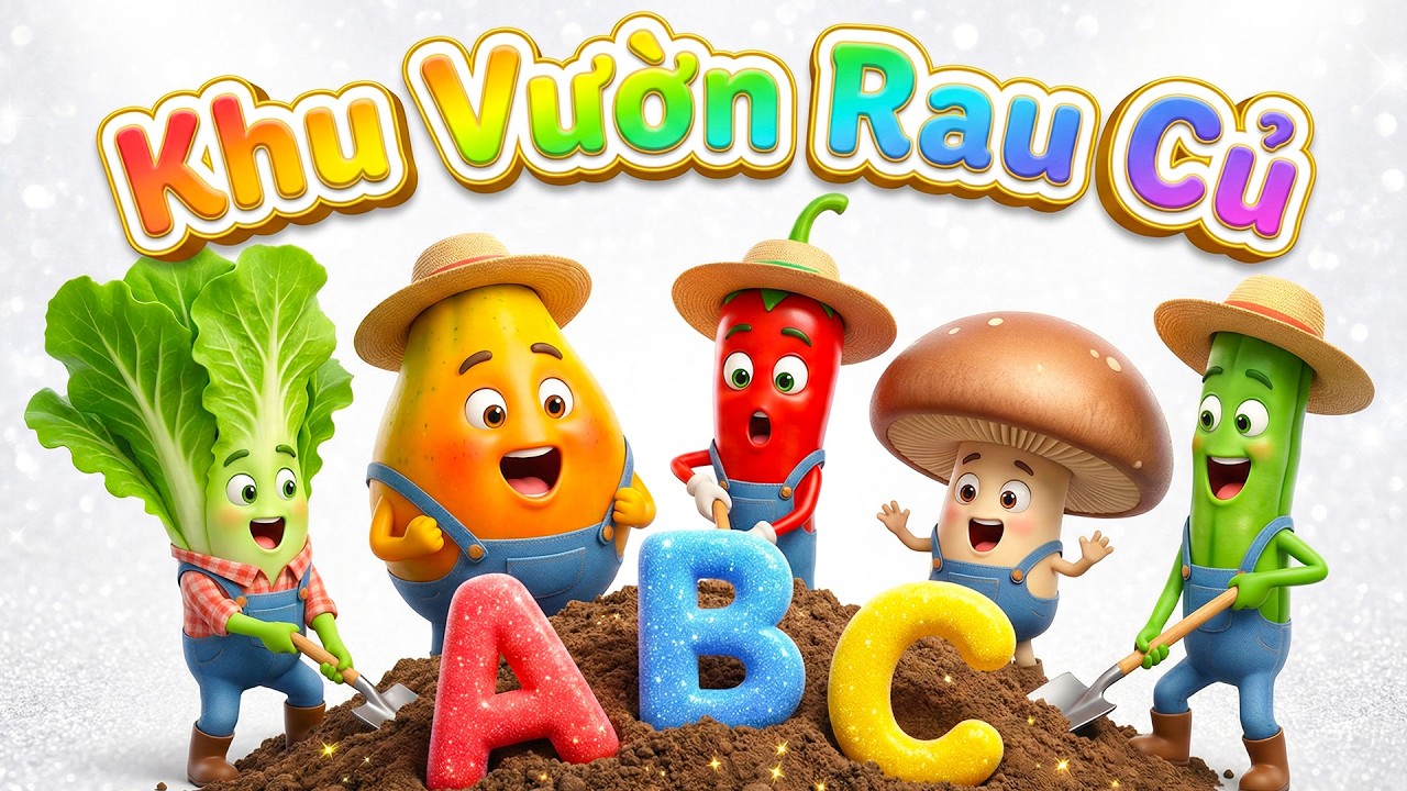 Khu Vườn Rau Củ 🥕 | Bé Học Chữ Cái ABC Qua Rau Củ Siêu Dễ Thương