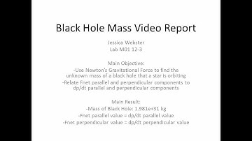 Lab 7 Black Hole Mass Video Report