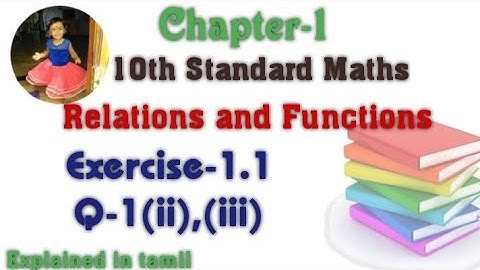 10th maths New Syllabus 2020 Chapter-1 (Relations and Functions) Exercise-1.1 Question 1(ii) (iii)