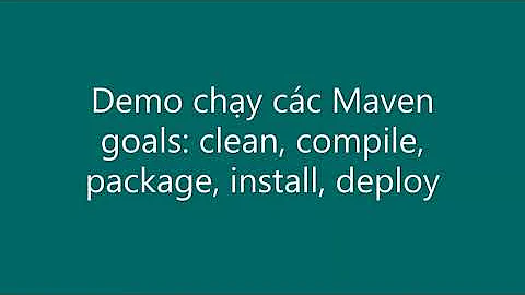 Maven phần 3 - Hướng dẫn về các Maven goals: clean, compile, package, install, deploy