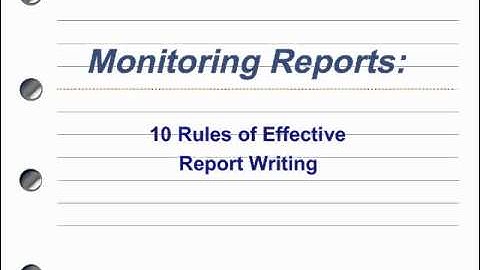 Monitoring Reports - 10 Rules Trailer
