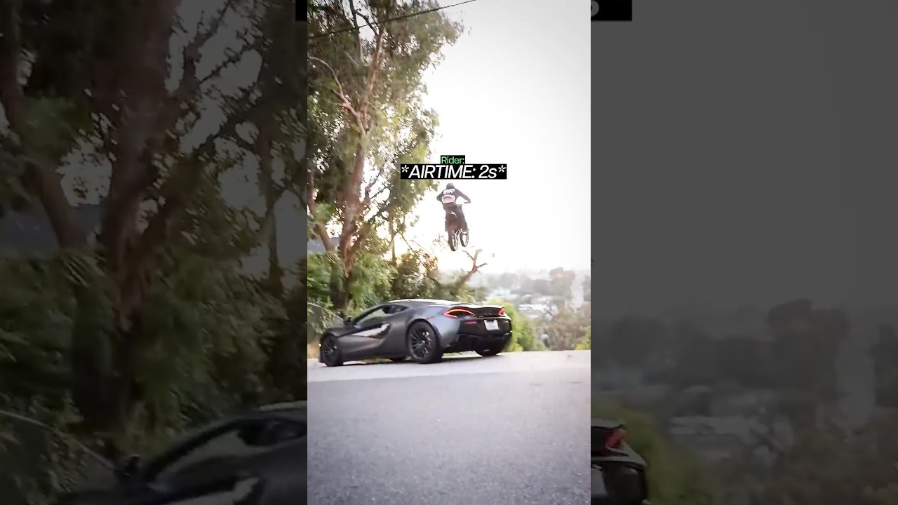 Biker Jumps FULL SPEED Over $250k McLaren😳 @Rileydrickersen