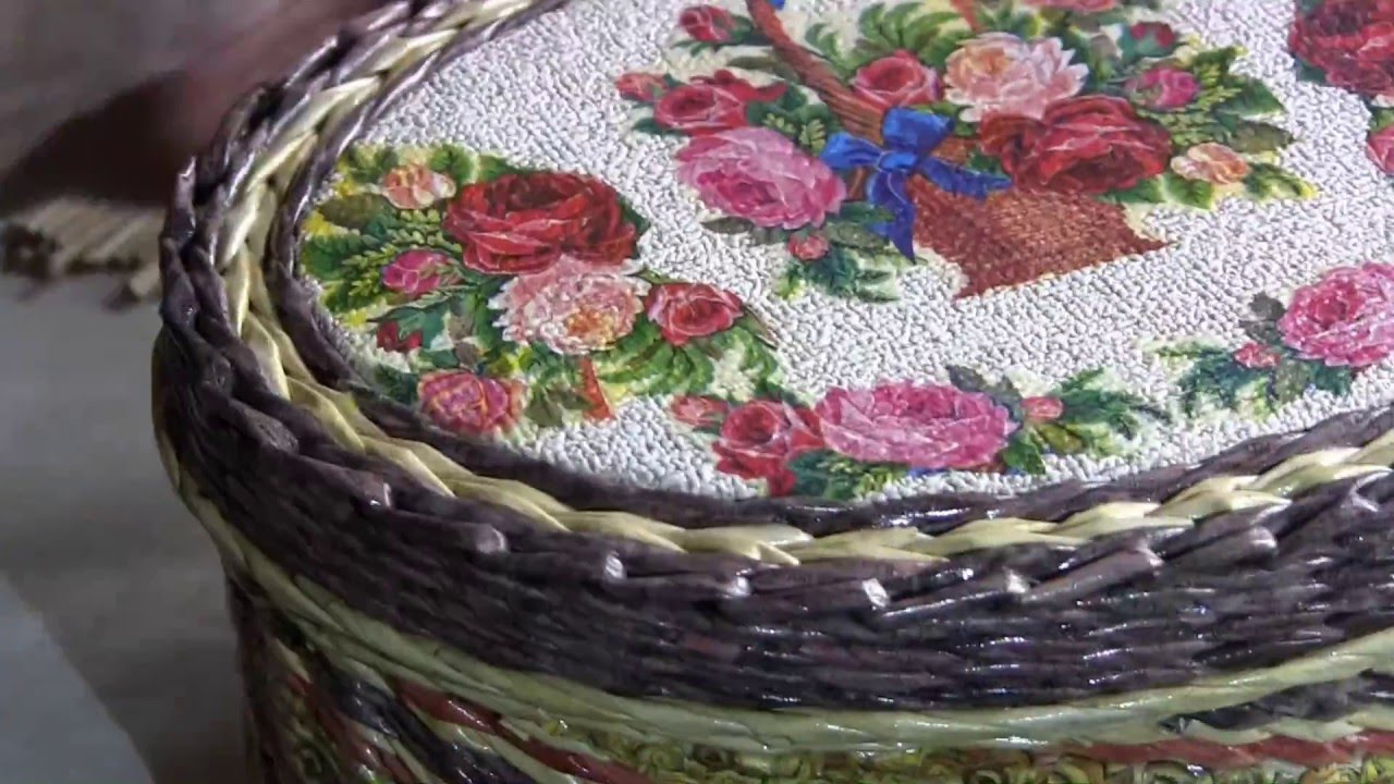 Tejido de un dibujo de capas con una cuerda. Parte 1.