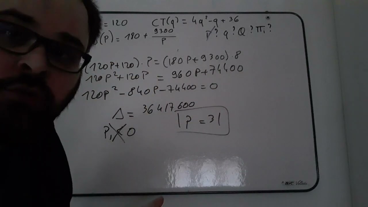 Exercice - Microéconomie - Équilibre de marché en concurrence pure et parfaite.
