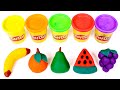 Frutas de play doh de colores  manualidades para nios