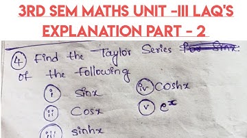 3rd sem Maths Unit -III LAQ