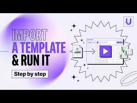 How to Import a Template and Run It in UScraper (No-Code Web Scraping)