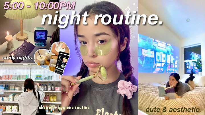 PRODUCTIVE NIGHT ROUTINE ☾*:･ study vlog, self care, living alone, cozy & realistic! 🧖🏻‍♀️