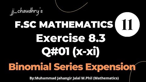11th Class Math || Ch 08 M. Induction and Binomial Theorem || Exercise 8.3 Question 01 Part x and xi