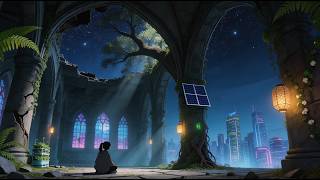solarpunk sleeps — cathedral synth lofi | ambient music for the overgrown future | 1 hour