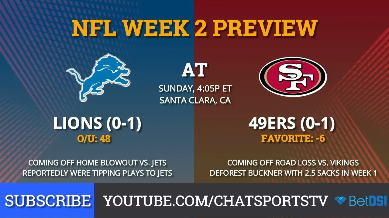 49ers vs. Lions Preview, Prediction, Odds, & Key Matchups YouTube