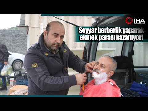 Depremde Dükkanını Kaybeden Afetzede Berberden Seyyar Çözüm