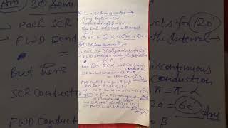 #3 ph semi converter conduction angle of SCR and free wheeling diode for discontinuous conduction
