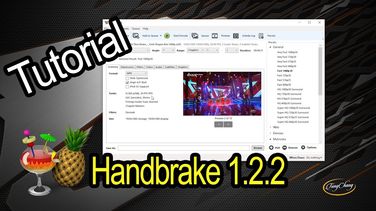 Cách Convert video bằng phần mềm Handbrake | How to use Handbrake 1.2.2 ...