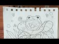 Coloring Frog with joyko premium pencil color #pencildrawing #frog