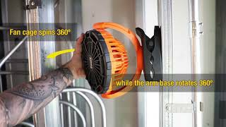 Watch the product video for Rechargeable Personal Jobsite Fan (PJSFM1) - Airflow Where You Need It Most