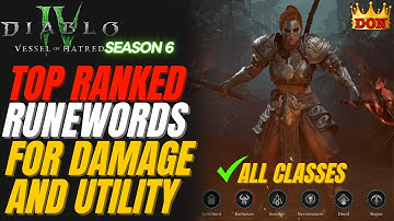 The best RUNEWORDS for every CLASS & SITUATION | Diablo 4 Season 6 PTR