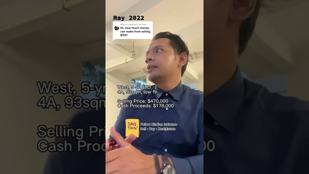 HDB Resale | How Much Sales Proceeds from Selling BTO Flat, Singapore| Risdian Isbintara