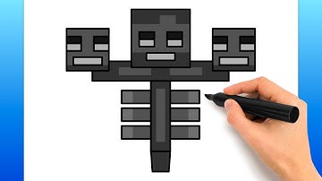 How To Draw A Wither From Minecraft (Easy Drawing Tutorial)