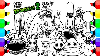 Zoonomaly Mosters Coloring Page / How To Color Zoonomaly 2 NEW All Bosses and Monsters Coloring Page