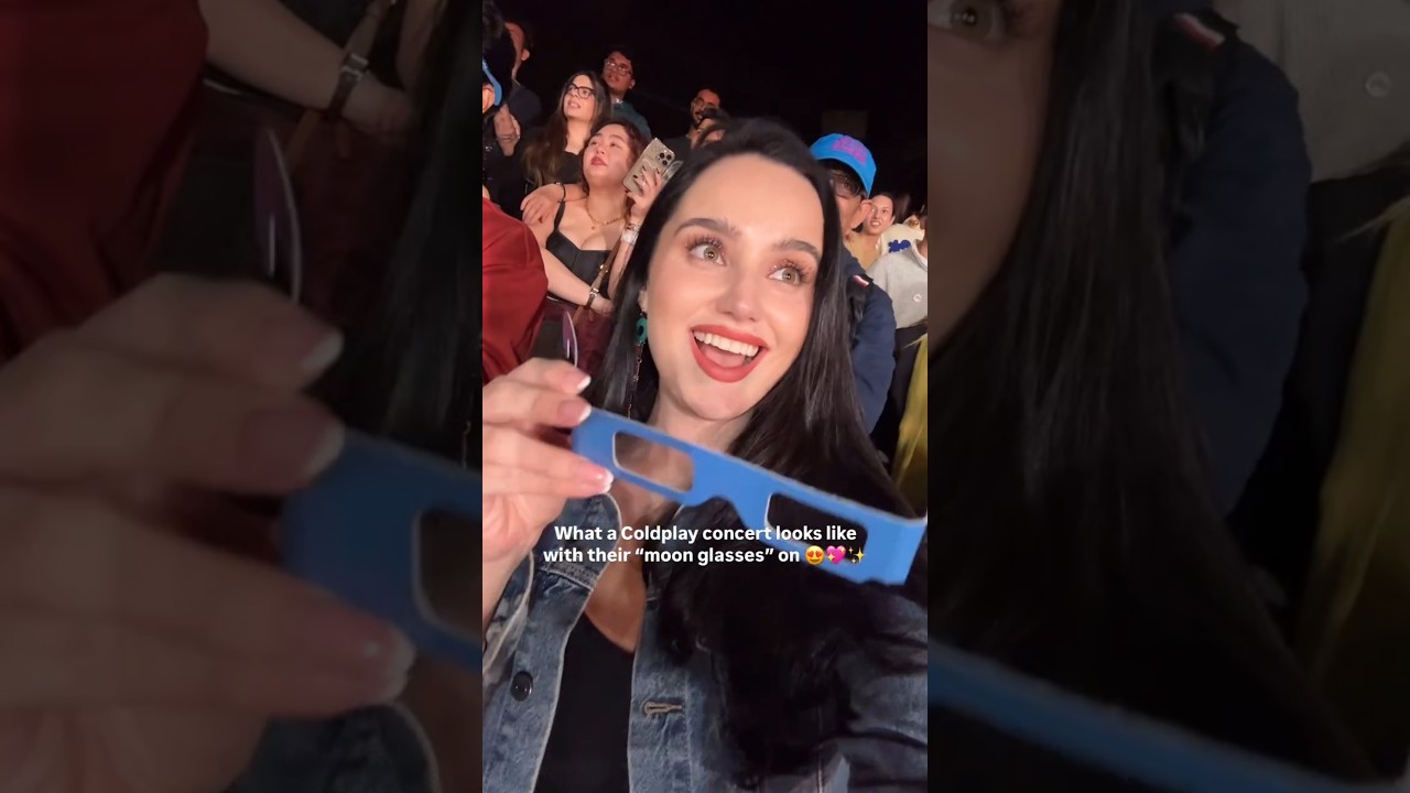 💓🤩 Coldplay Concert with "Moon Glasses" on...💗🤩 