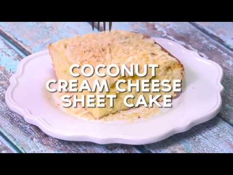 Coconut Cream Cheese Sheet Cake