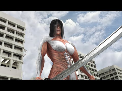 Female Titan Mikasa vs Attack Titan Eren