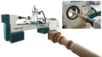 STYLECNC CNC wood turning lathe machine with spindle for pillars