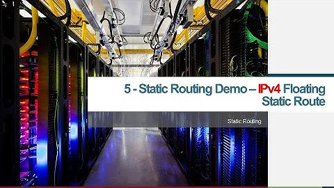 Static Routing Demo 5   IPv4 Floating Static Route