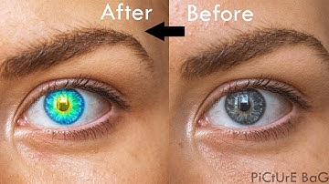 How to Create Multi-Color Eyes! | 1-Minute Photoshop | multicolor eyes | picturebag | photoshop eyes