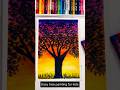 Easy Sunset Tree Drawing for beginners | Oil Pastel Drawing with DOMS | Step-by-Step beginners Art