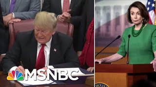 President Donald Trump Postpones Nancy Pelosi's Foreign Trip Until Shutdown Ends | Katy Tur | MSNBC