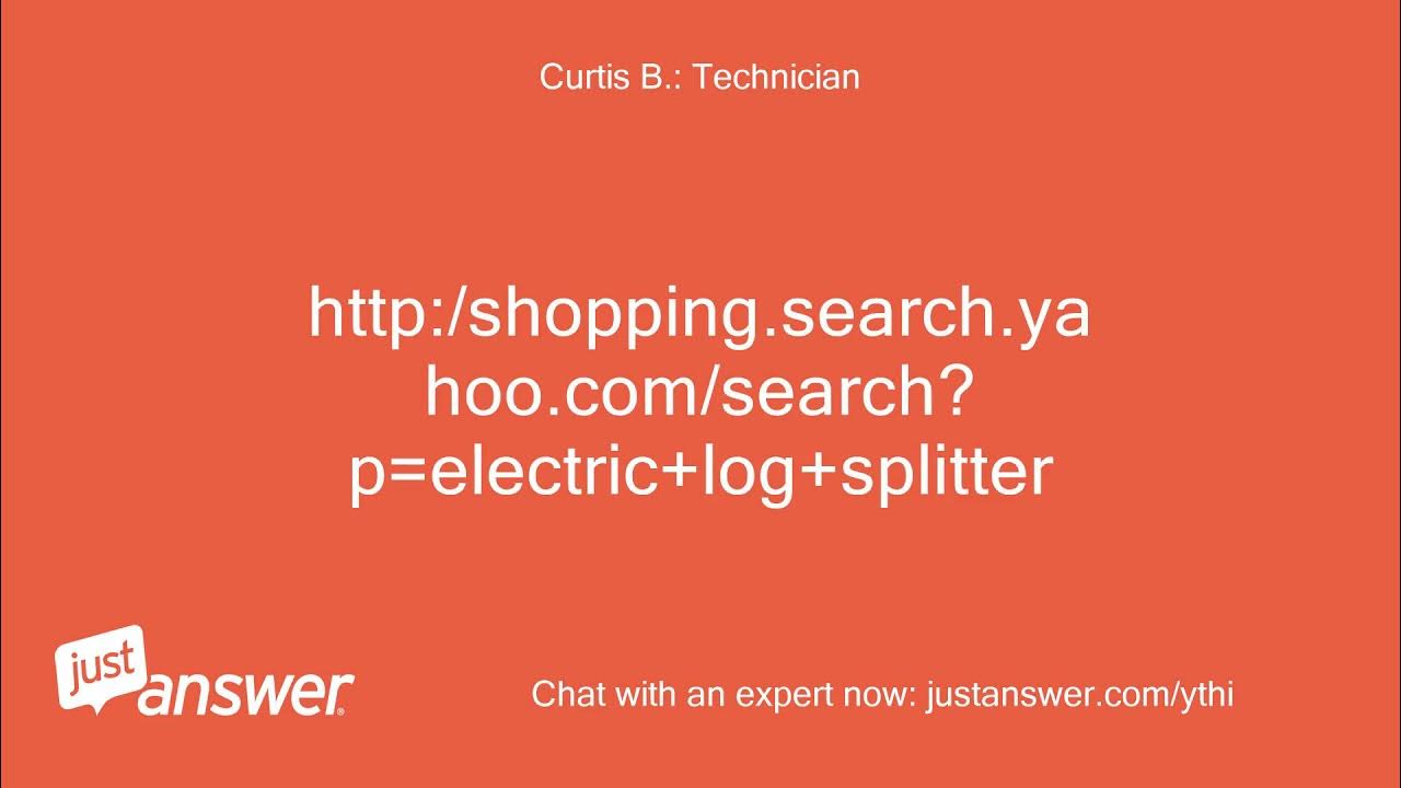 our small electric log splitter wont retract. what do you YouTube