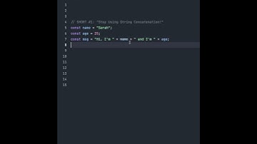 Stop Using String Concatenation #coding #frontendcourse #javascript