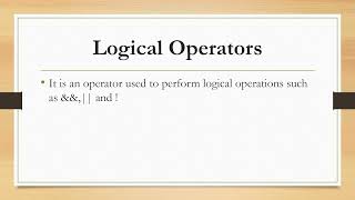 Logical Operators-C Language-Tamil