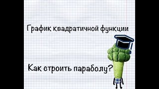 Как строить параболу? | Умный Брокколь