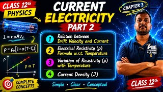 Current Electricity Part 2 ⚡ | Drift Velocity &amp; Current Density