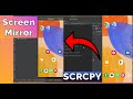 Screen mirroring phone to laptop using scrcpy
