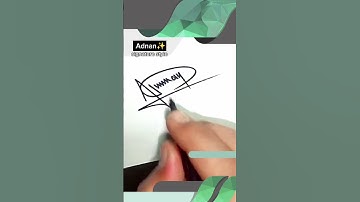 A stylish signatures || Adnan name signature style #adnan #signature #art #youtube #shorts