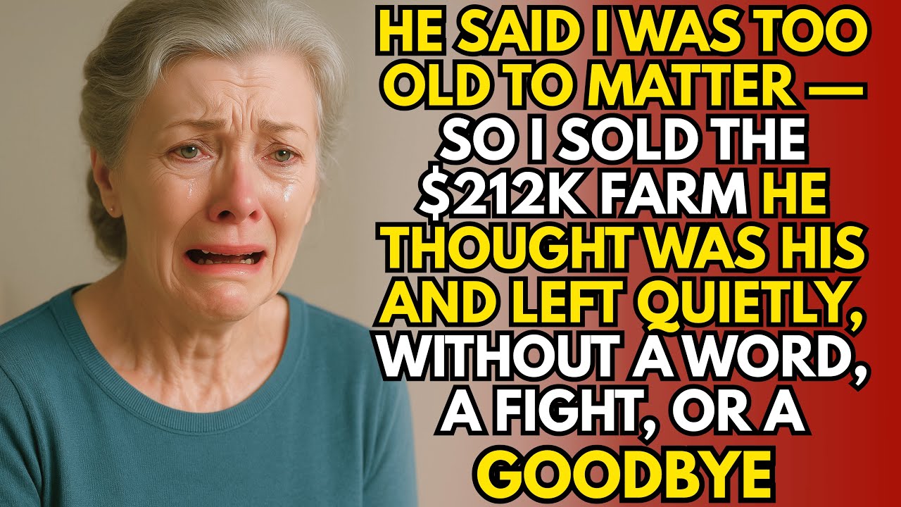 Outline Video On Mother’s Day, My Son Said I No Longer Mattered — So I Sold The $212K Farm He Thought Was His
