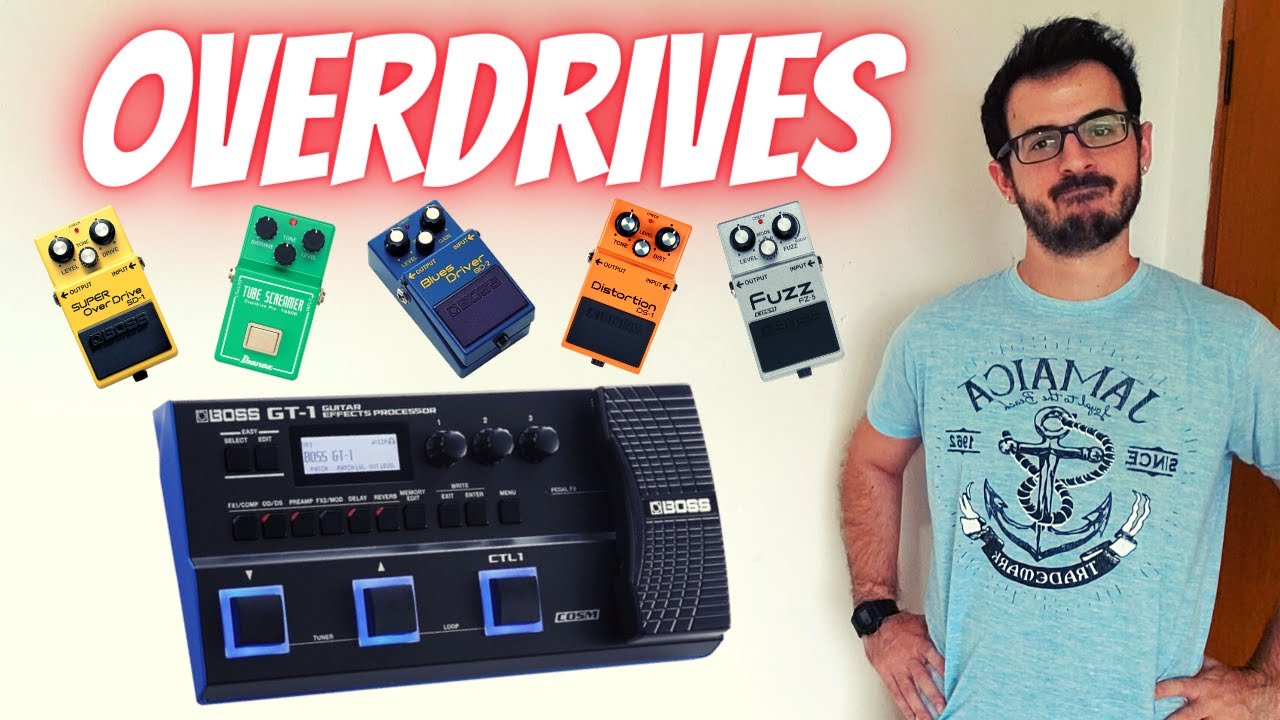 BOSS GT1 (Todos os 22 Tipos de Overdrives) Review Completo. YouTube