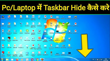 How To Auto Hide Taskbar In Windows 7 | How To Hide And Unhide Taskbar In Computer