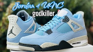 Kickwho godkiller the best jordan 4 unc quality check on foot unboxing review 🔥