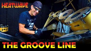 Video voorbeeld van "THE GROOVE LINE Drum Cover (Extended Mix) Heatwave HD (🎧High Quality Audio)《 with Lyrics 》"