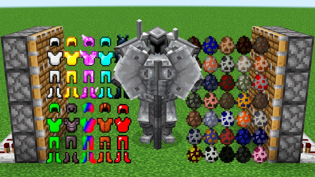 x100 ferrous wroughtnaut and all new armors and x999 eggs minecraft combined