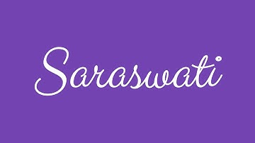 Learn how to Sign the Name Saraswati Stylishly in Cursive Writing
