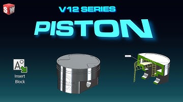 V12 Crankshaft Series | SolidWorks Tutorial - Piston