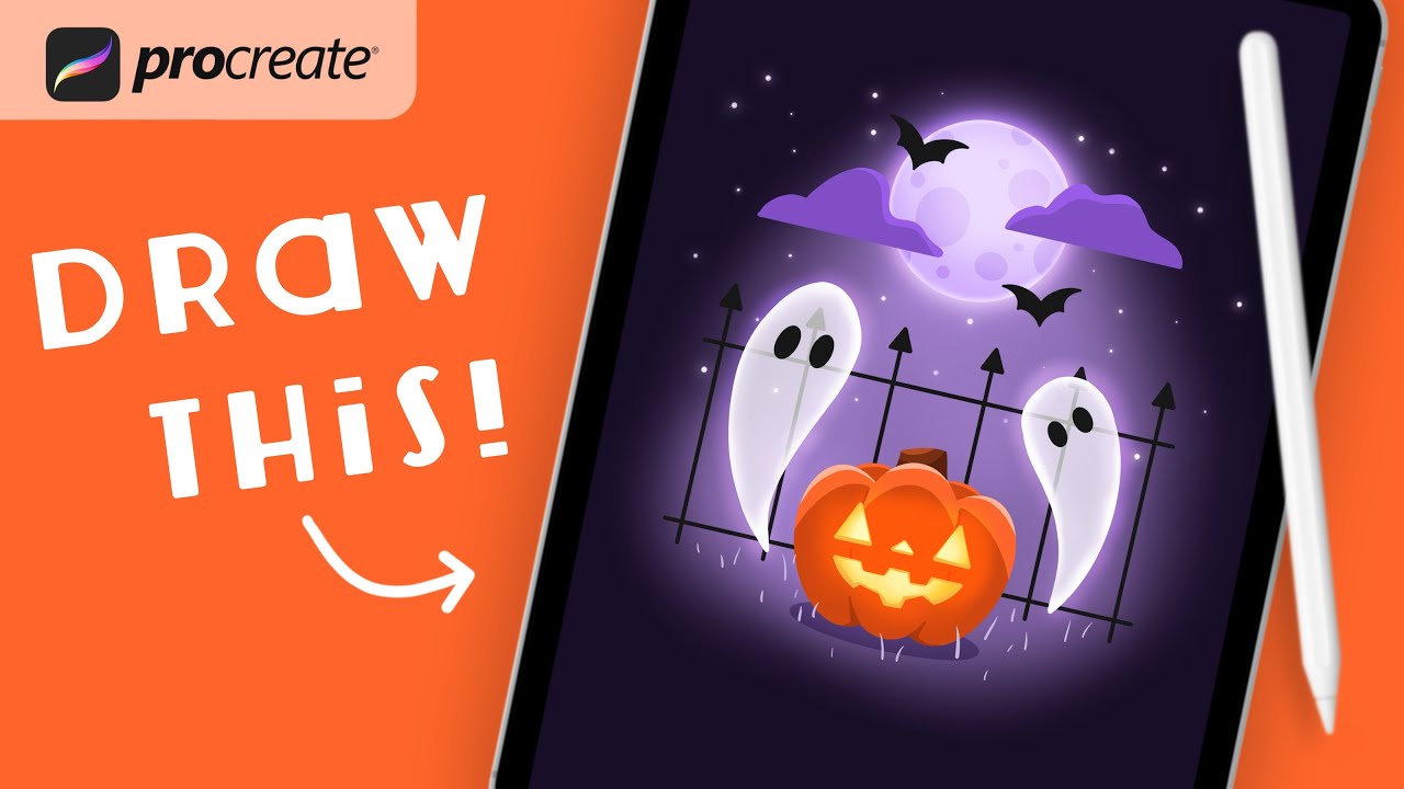 Procreate Step by Step Tutorial - Halloween Scene - YouTube